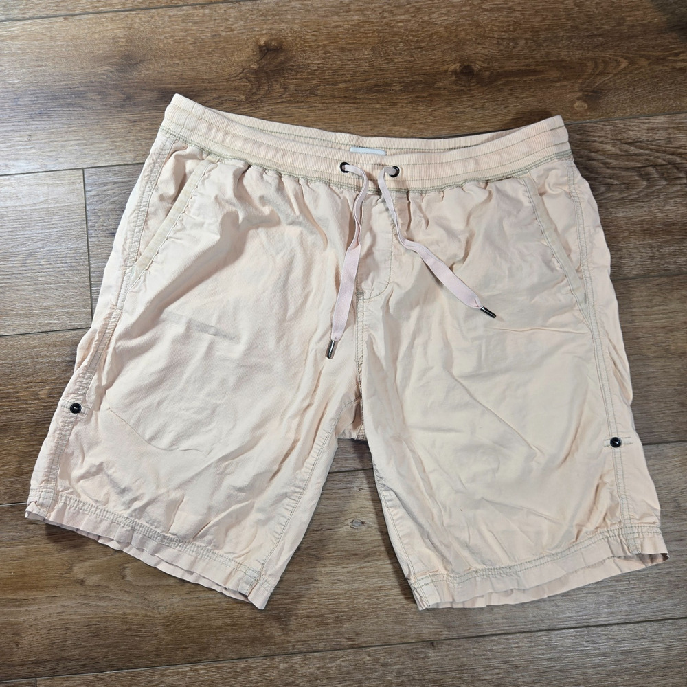 LL Bean Explorer Ripstop Shorts Mens L Beige Hiking Camping Outdoor Nylon Cargo